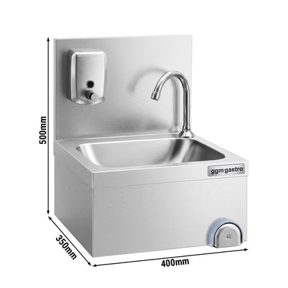 Commercial Knee-Operated Hand Wash Sink 400x350x500mm