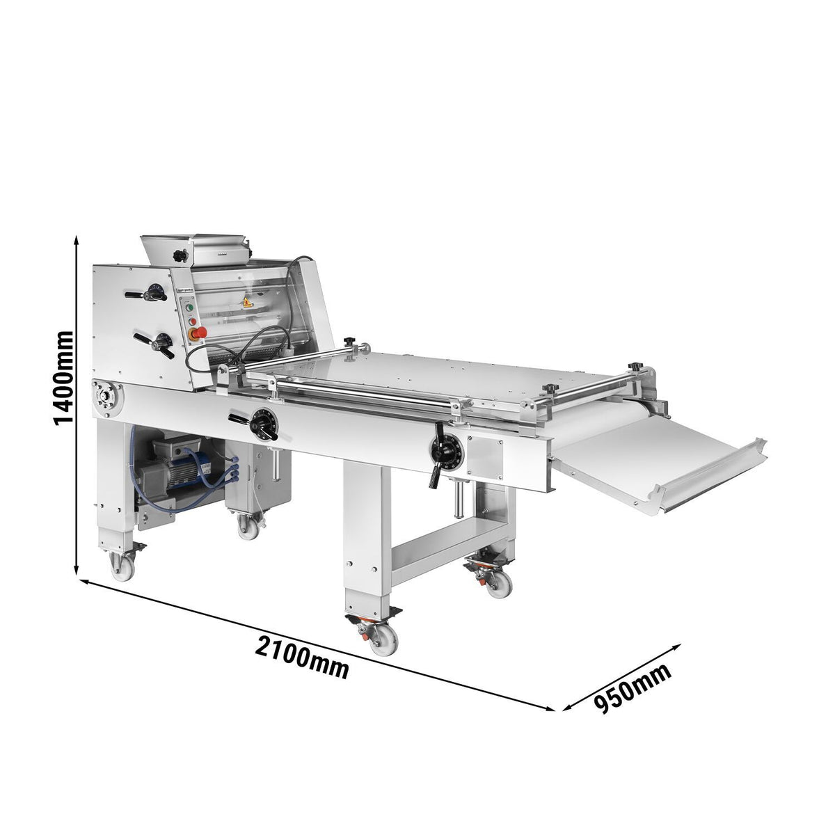 Commercial Baguette Moulder with Conveyor Belt 950x2100x1400mm