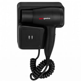 Wall Mounted Hair Dryer with USB Ports ABS HTWM