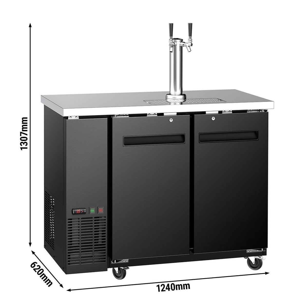 Commercial Draft Beer Cooler 2 Taps 2x50L BKZG1269N