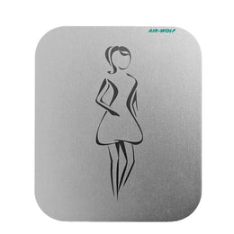Ladies Door Sign Silver Aluminium