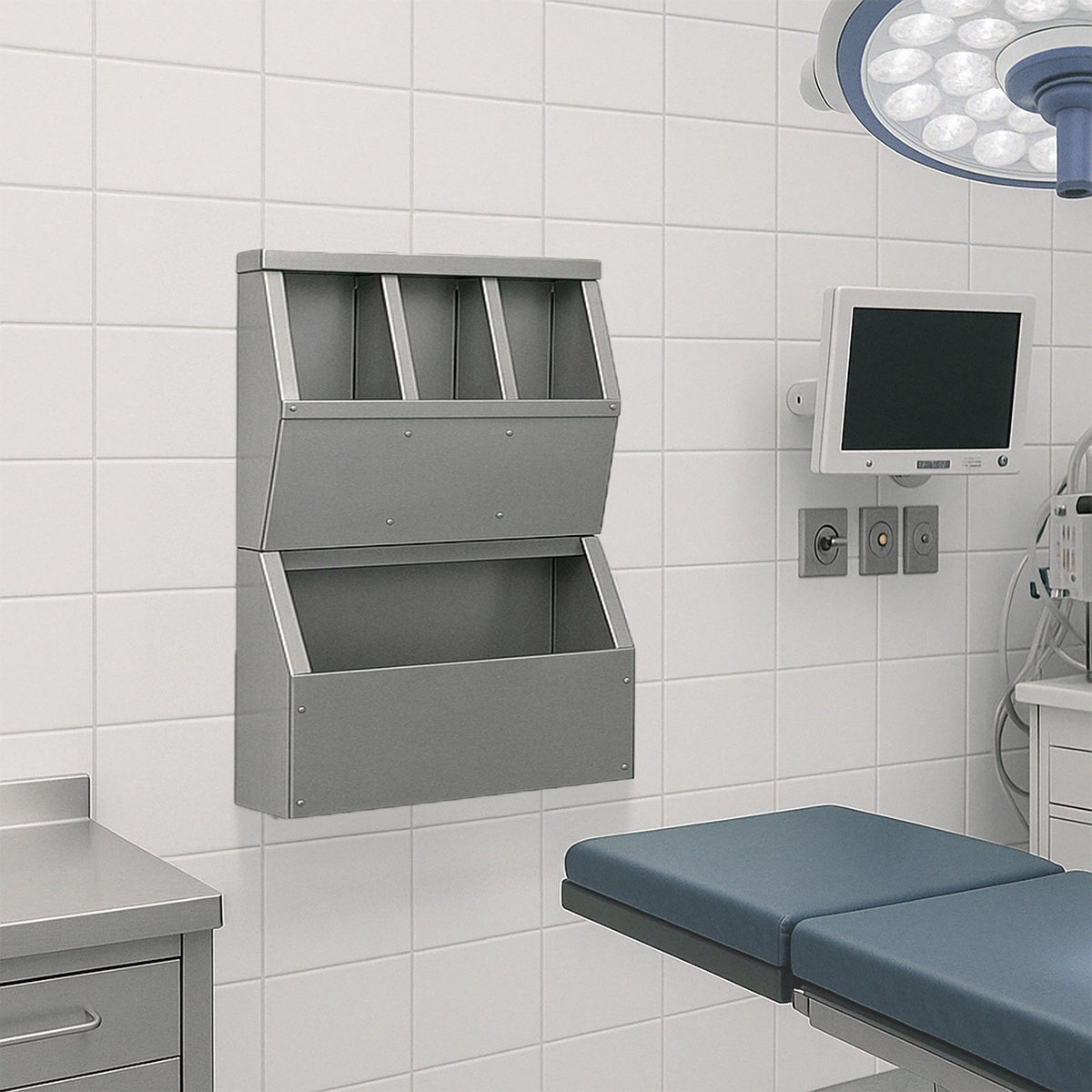 Storage Shelf 4 Compartments Stainless Steel