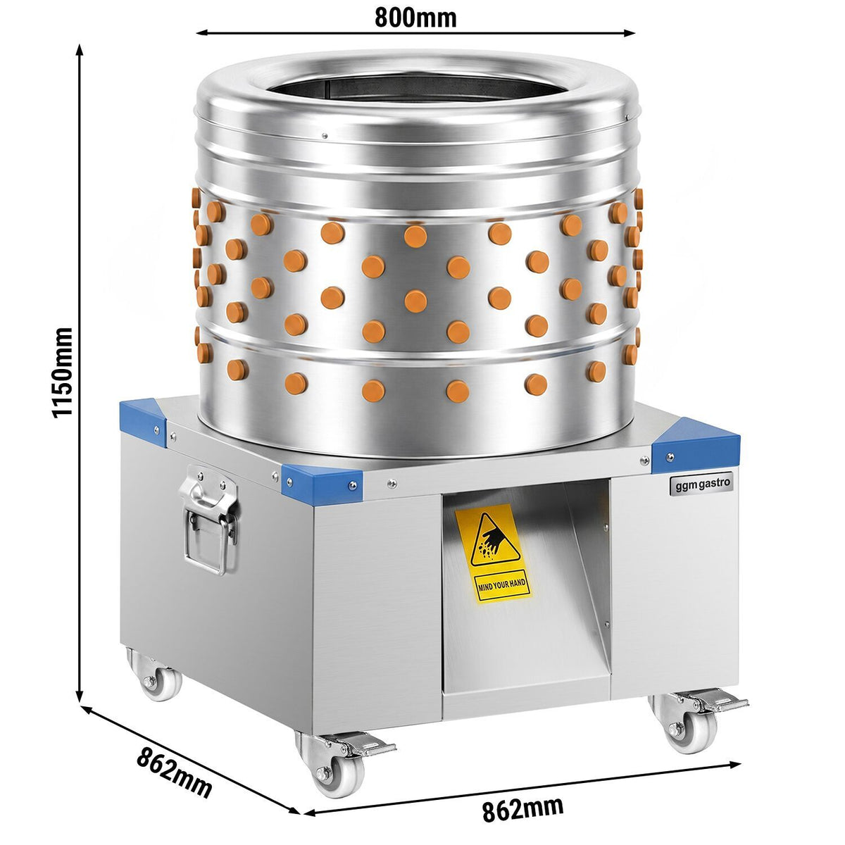 Poultry Plucker Stainless Steel 80cm 2.2kW GRMWX211