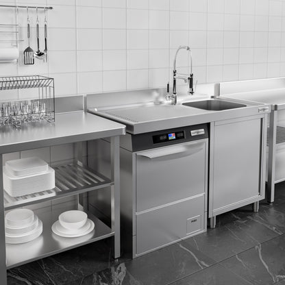 Commercial Dishwasher Sink with Cupboard 1200x600x970mm