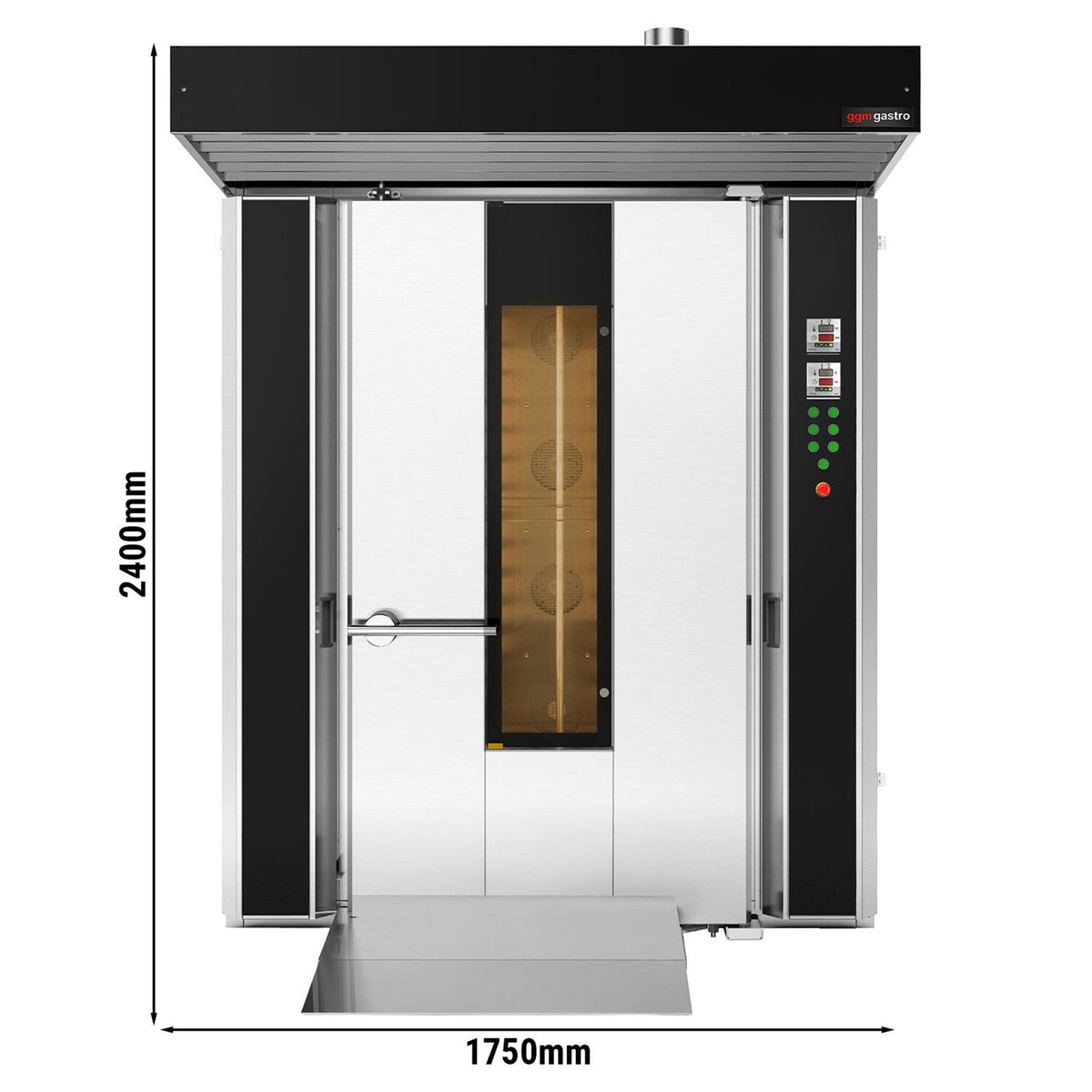 Commercial Rotary Bakery Convection Oven 1750x2800x2400mm