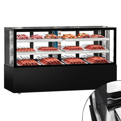 Refrigerated Display Case Double Glazing 735L Matt Black KTFG207SM