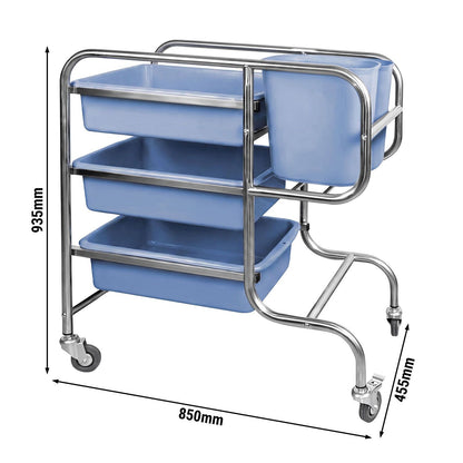 Commercial Cleaning Cart 3 Shelves GRWH5#AE