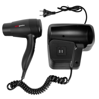 Wall Mounted Hair Dryer with USB Ports ABS HTWM