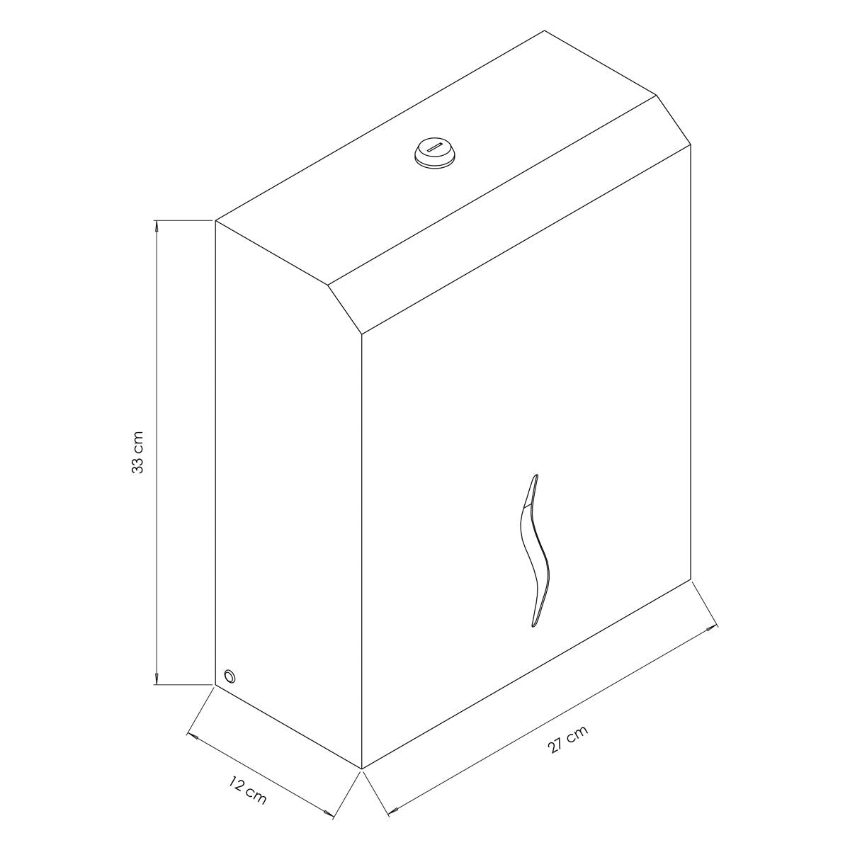 Paper Towel Dispenser 800 Towels Stainless Steel