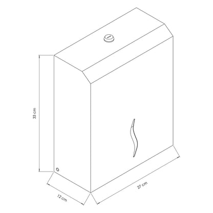 Paper Towel Dispenser 800 Towels Stainless Steel Black