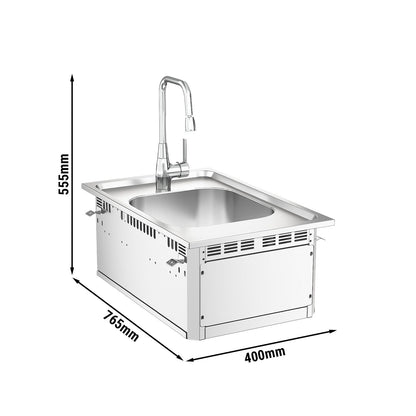 Commercial Drop-In Hand Wash Sink 400x765x555mm