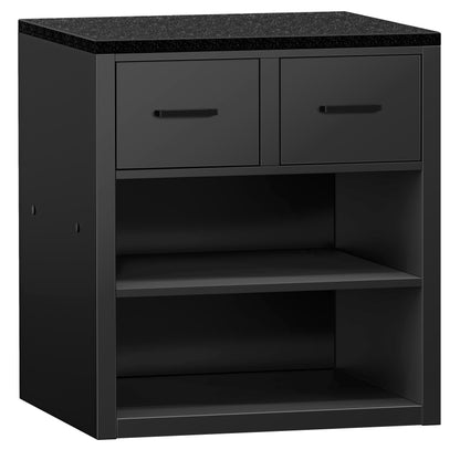 Cash Register Counter Black Marble Top 800mm Matt Black KTKG87SM