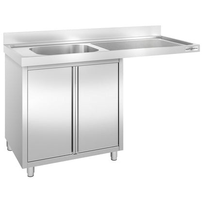 Commercial Dishwasher Sink with Cupboard 1400x600x970mm