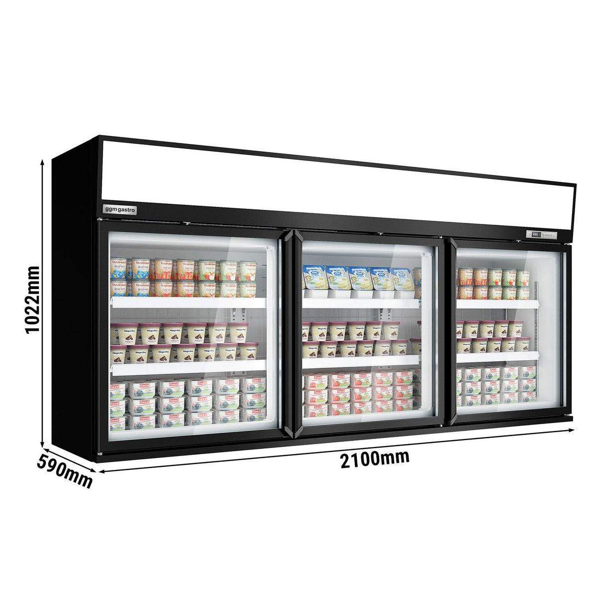 Supermarket Wall Display Freezer 346L 820W WTBIC3