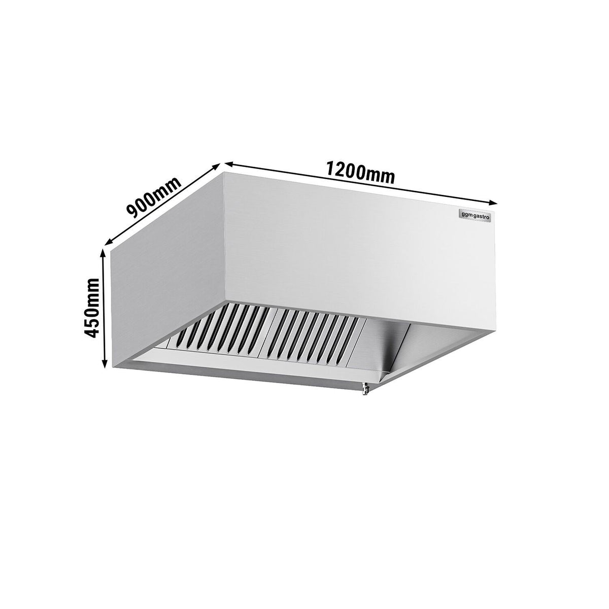Commercial Induction Box Canopy Hood 1200mm