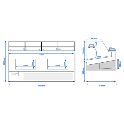 Commercial Refrigerated Display Counter 510W 230V KTBL199
