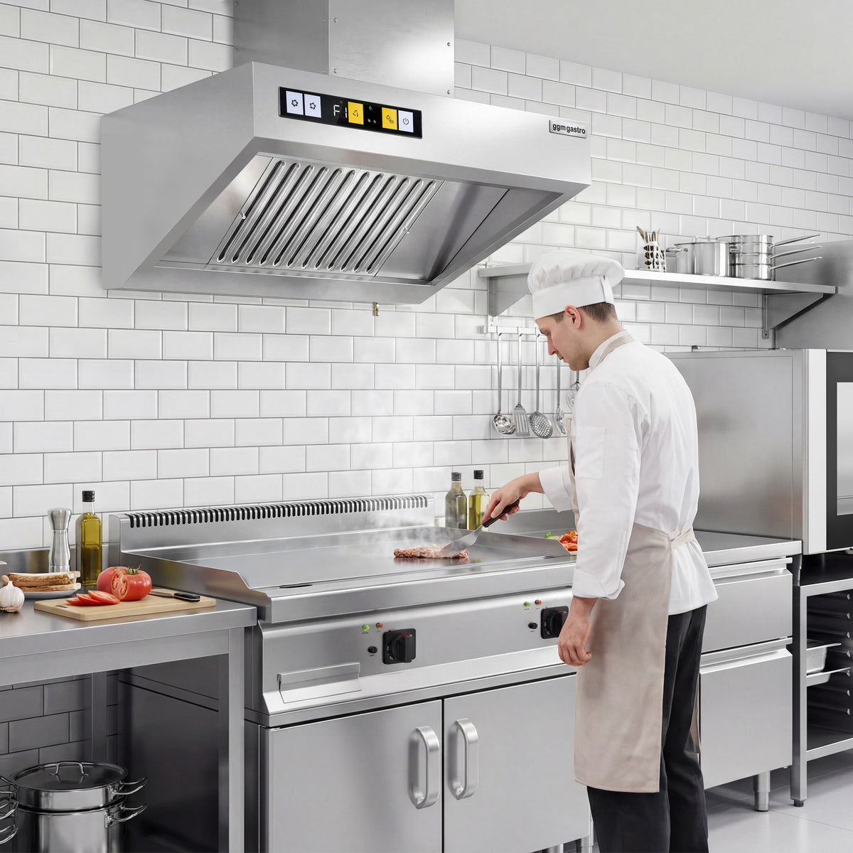 Commercial Box Canopy Exhaust Hood 800mm 1700m³/h