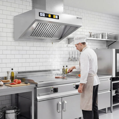 Commercial Box Canopy Exhaust Hood 800mm 1700m³/h