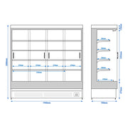 Commercial Refrigerated Multideck Display 958W 230V WKBLS197