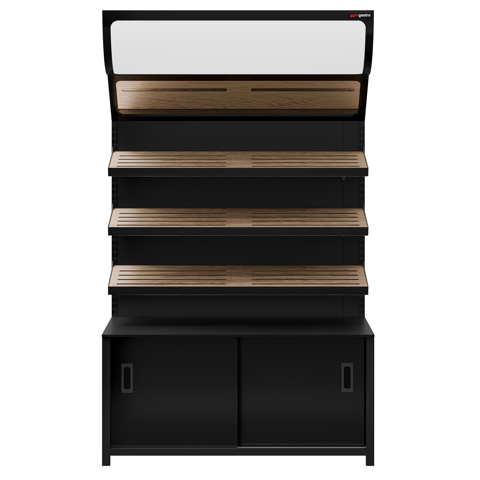 Bread Display Unit 3 Shelves Black 1200mm BRK1200