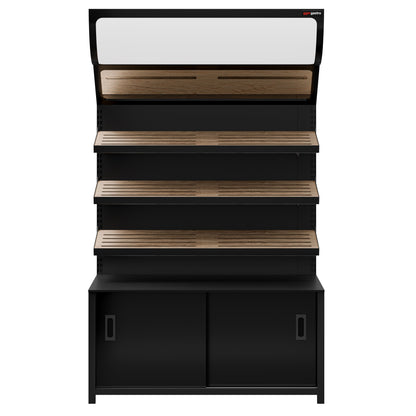 Bread Display Unit 3 Shelves Black 1200mm BRK1200