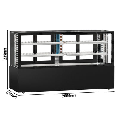 Refrigerated Display Case Double Glazing 735L Matt Black KTFG207SM