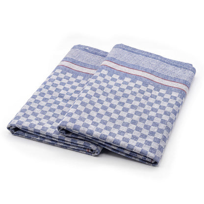Cotton Kitchen Towels 200 Pack Blue Check GTBH251BK