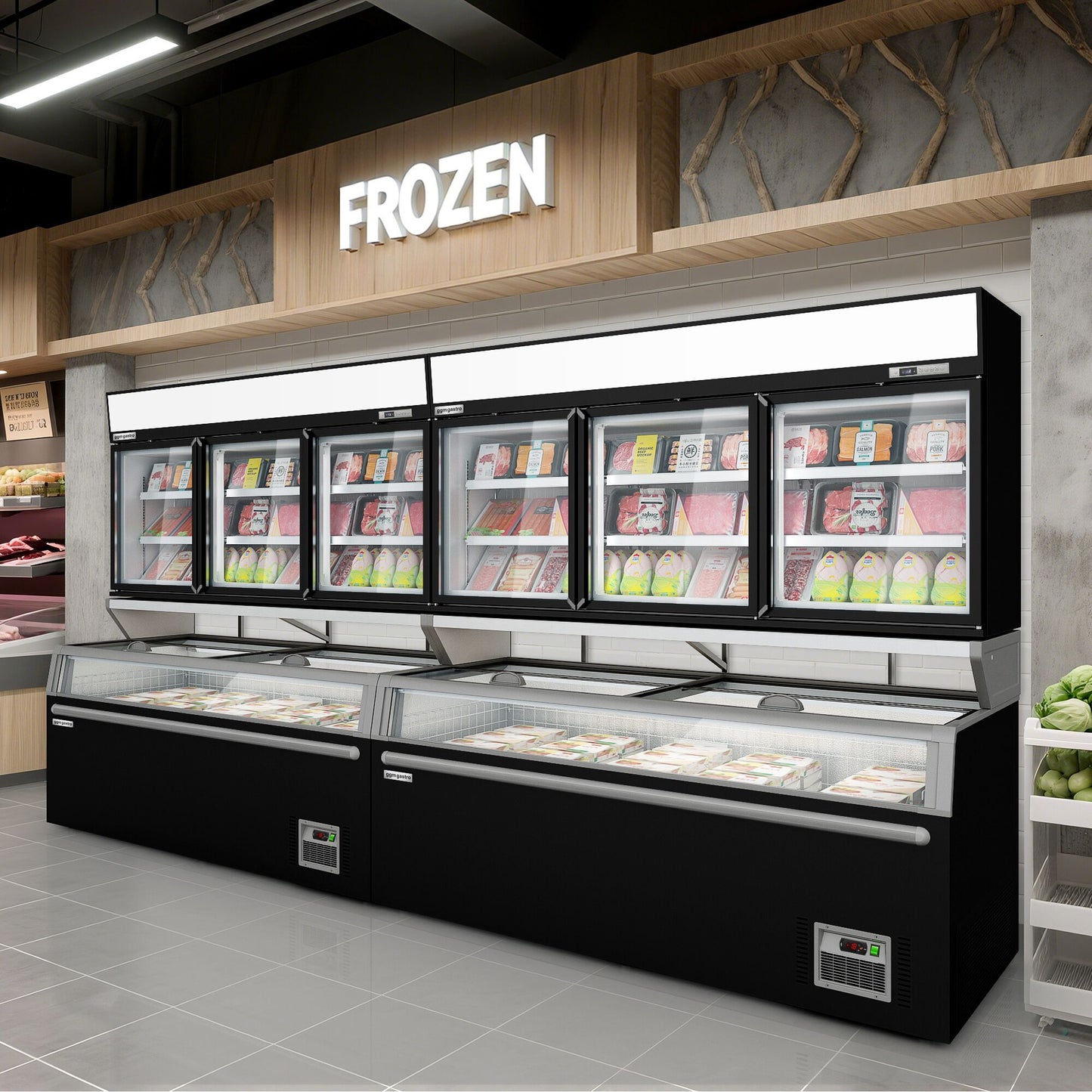 Supermarket Wall Display Freezer 346L 820W WTBIC3