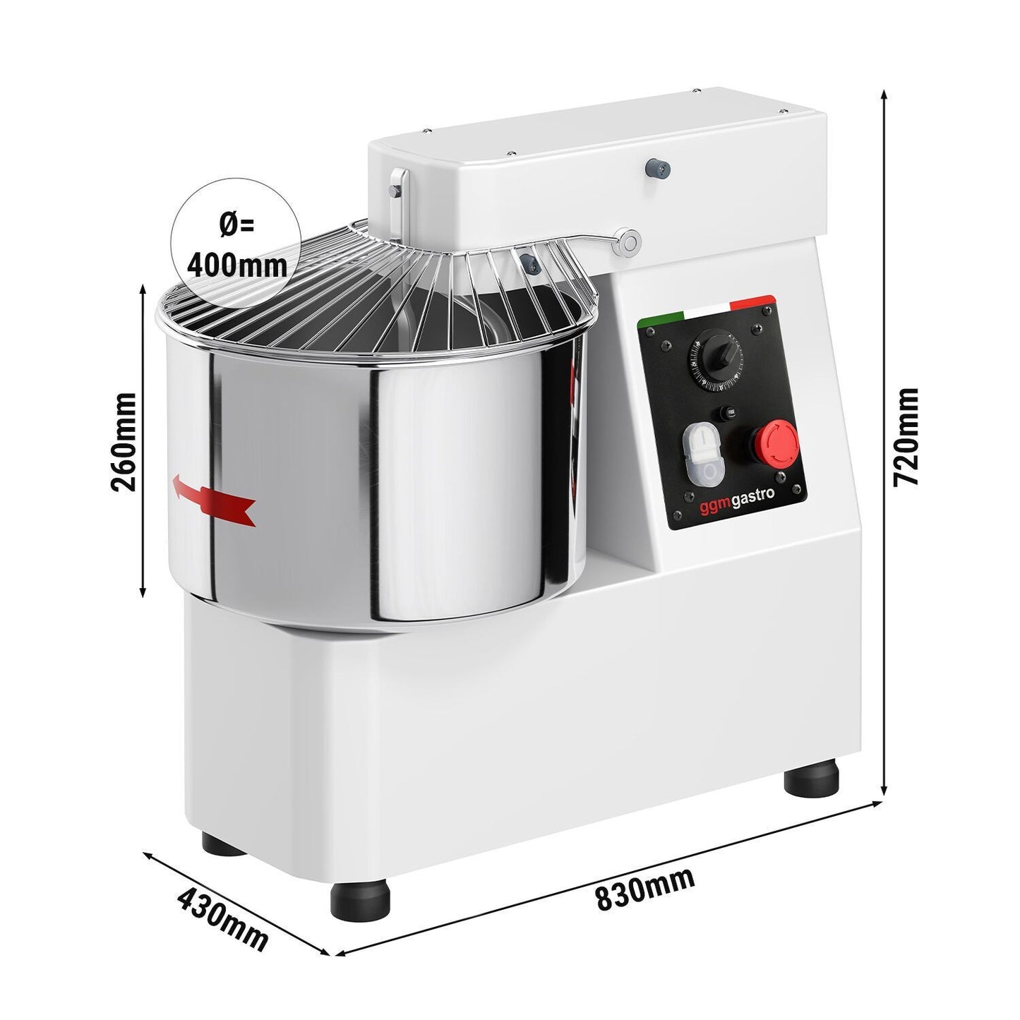 Commercial Spiral Bakery Dough Mixer 33L 230V TMP33-230V-N