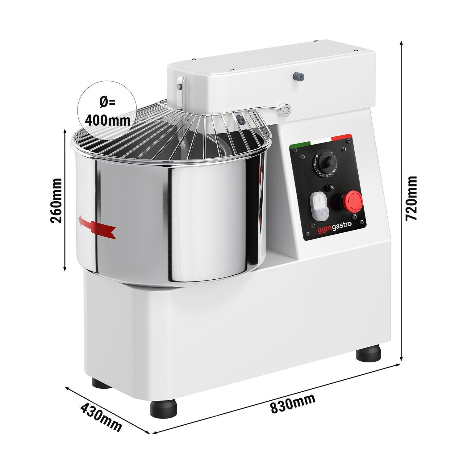 Commercial Spiral Bakery Dough Mixer 33L 230V TMP33-230V-N