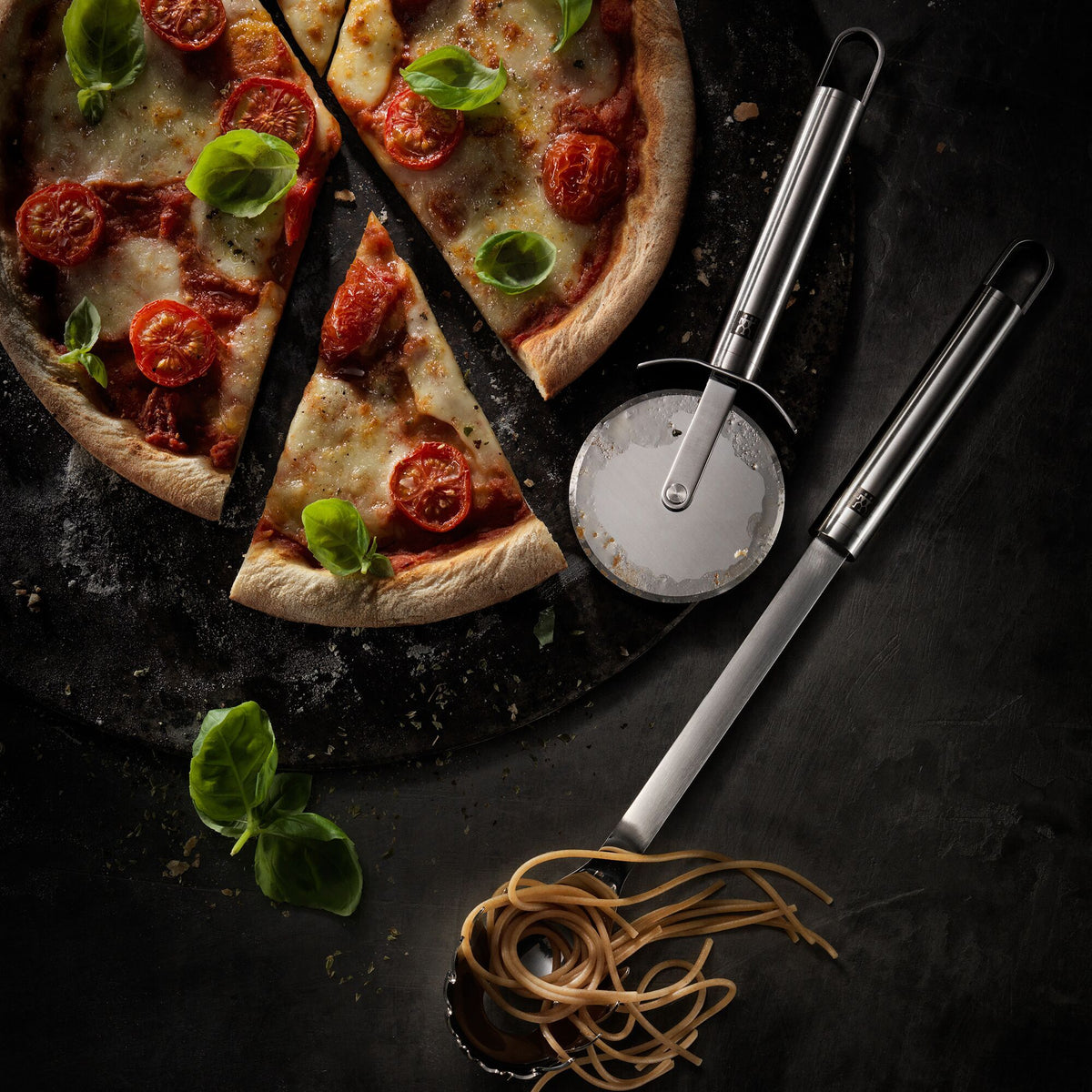 Premium Pizza Wheel Cutter 200mm Silver