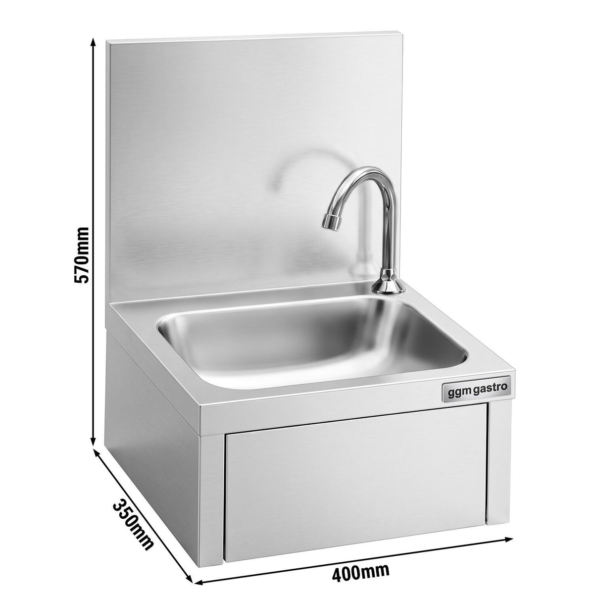 Knee-Operated Hand Wash Sink 400x350x570mm