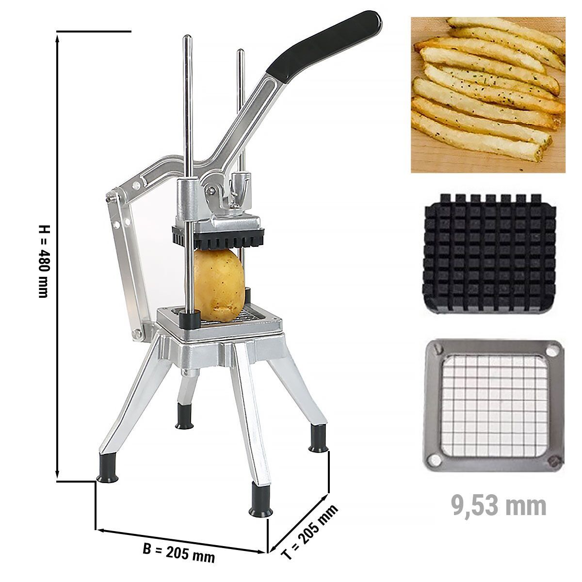 Manual Potato Cutter Stainless Steel 9.53mm GSMHH9