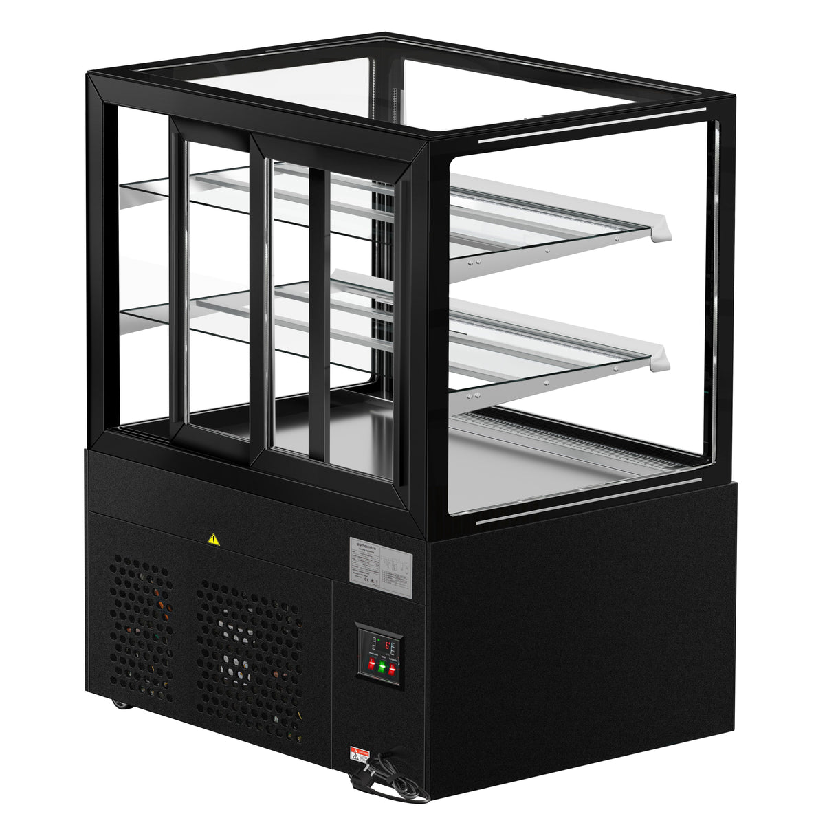 Refrigerated Pastry Display Case Double Glazing 430L Matt Black KTGSF107SM