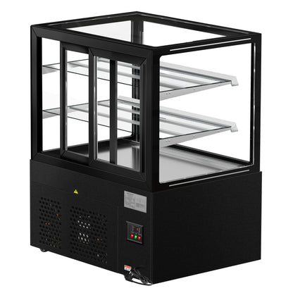 Refrigerated Pastry Display Case Double Glazing 430L Matt Black KTGSF107SM
