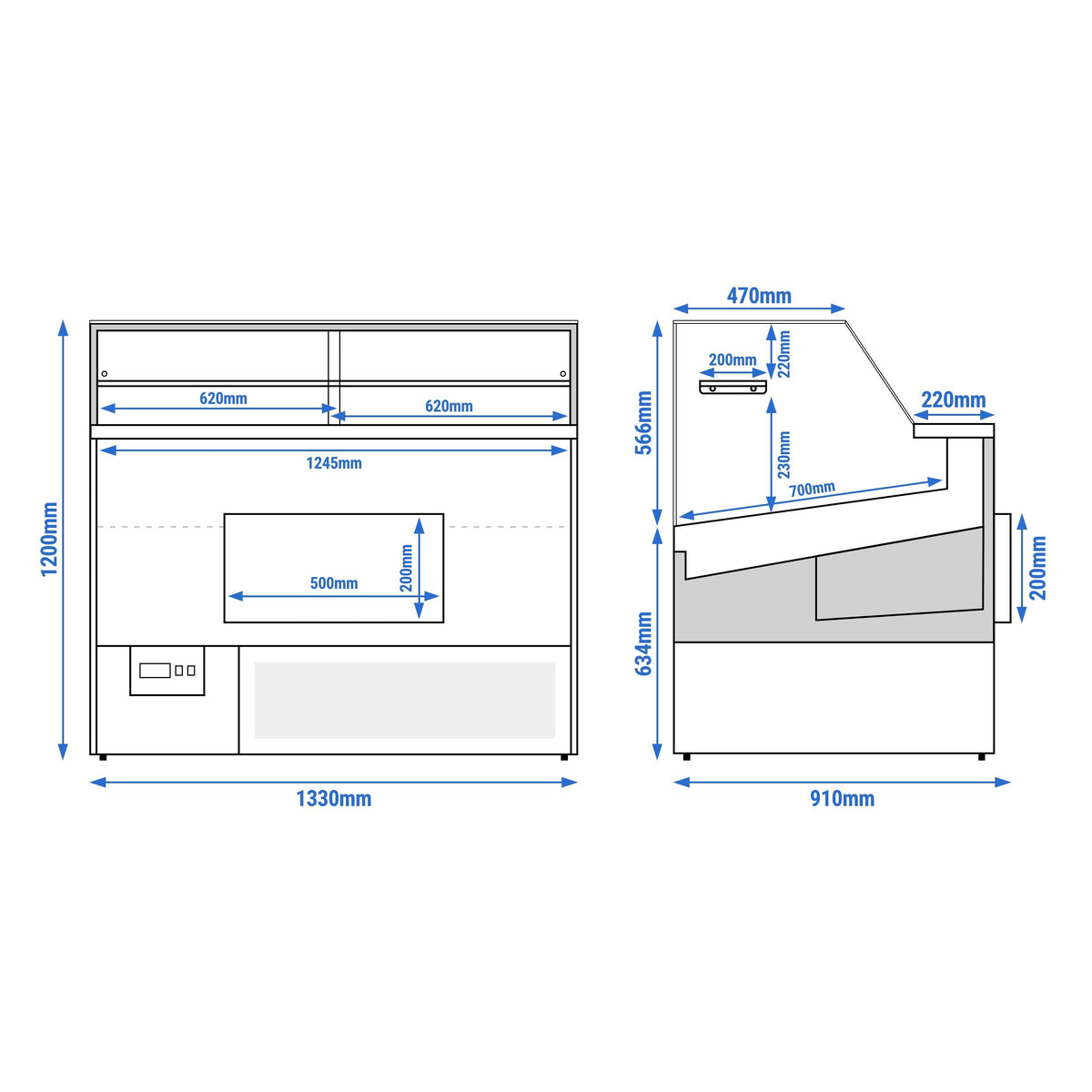 Commercial Refrigerated Display Counter 330W 230V KTBL139