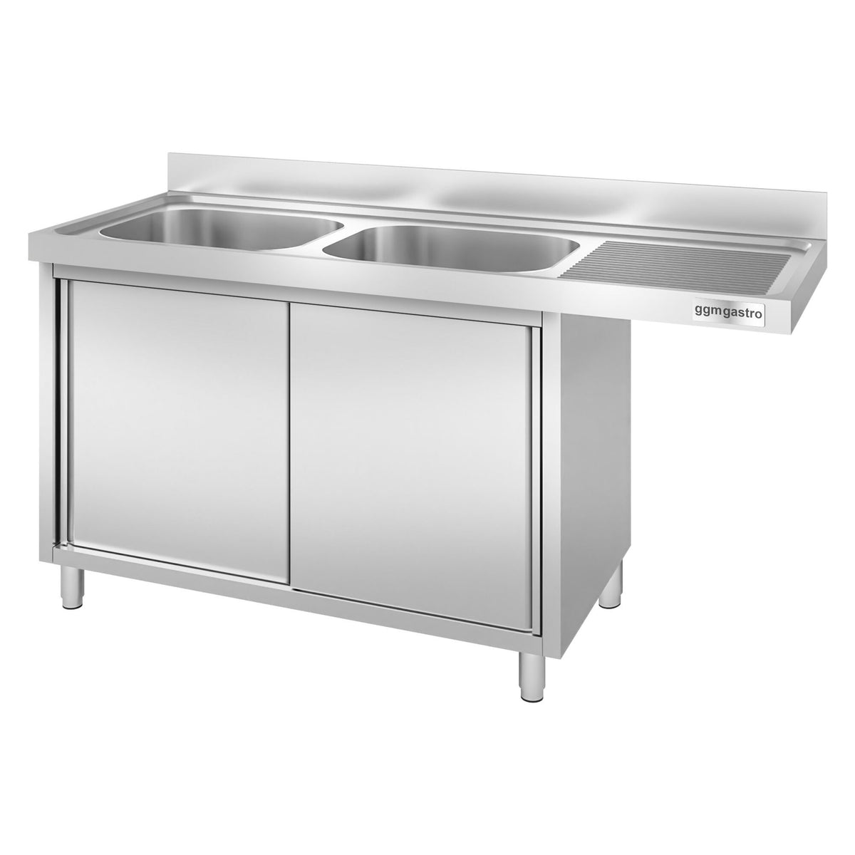 Commercial Dishwasher Sink with Cupboard 1600x600x970mm