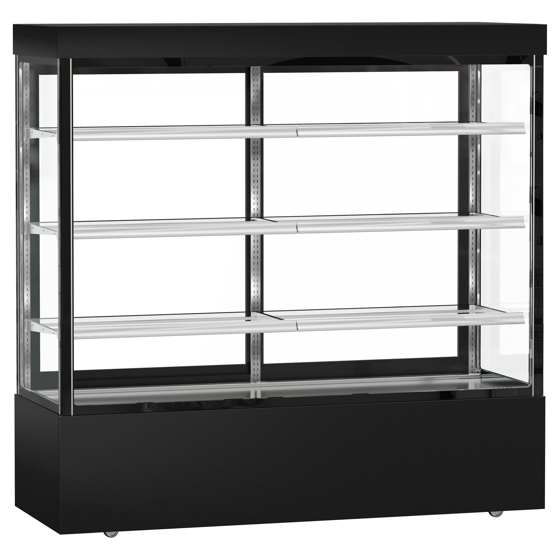 Refrigerated Pastry Display Case Double Glazing 1200L Matt Black KTG187SM