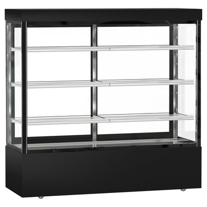 Refrigerated Pastry Display Case Double Glazing 1200L Matt Black KTG187SM