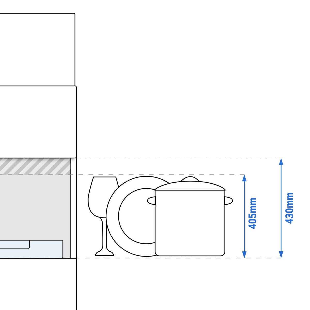 Commercial Hood Dishwasher Electromechanical 6.52kW 655mm
