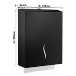 Paper Towel Dispenser 400 Towels Stainless Steel Black
