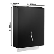 Paper Towel Dispenser 400 Towels Stainless Steel Black