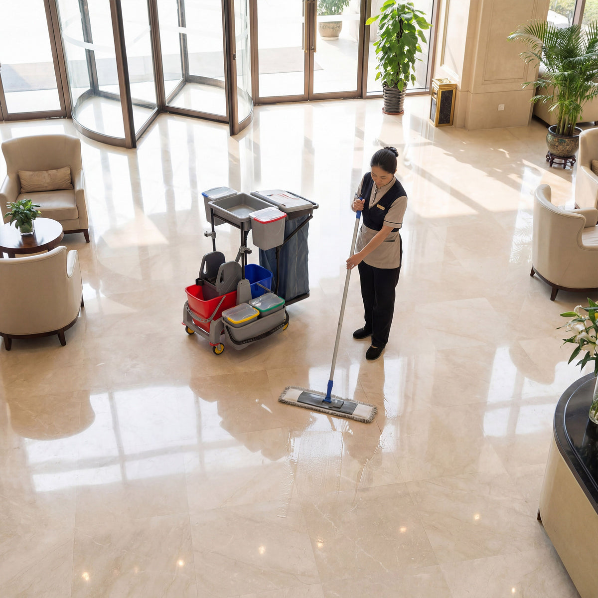 Commercial Cleaning Trolley RWG6AB