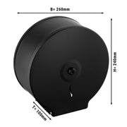 Wall Mounted Jumbo Toilet Paper Dispenser Black Stainless Steel