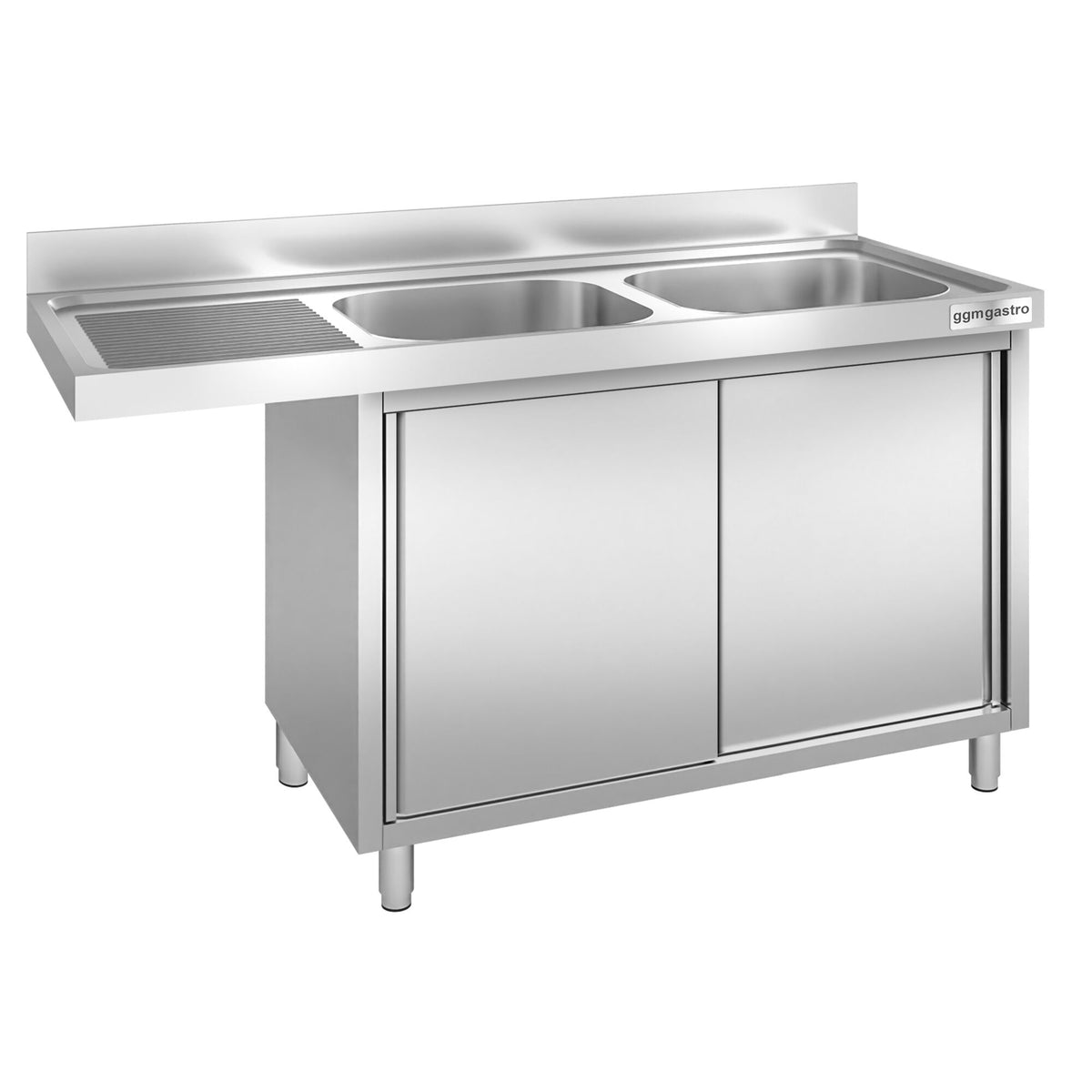 Commercial Dishwasher Sink with Cupboard 1600x600x970mm