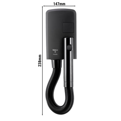 Wall Mounted Hair Dryer with Hose ABS Plastic 50-493