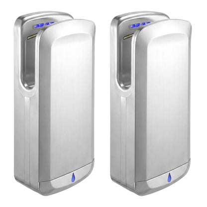 Sensor High Speed Hand Dryer Set of 2 Stainless Steel Matte