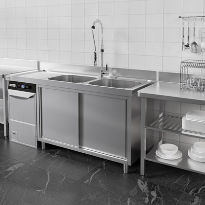 Commercial Dishwasher Sink with Cupboard 1600x600x970mm