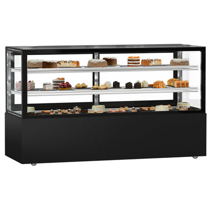 Refrigerated Pastry Display Case Double Glazing 890L Matt Black KTGSF207SM