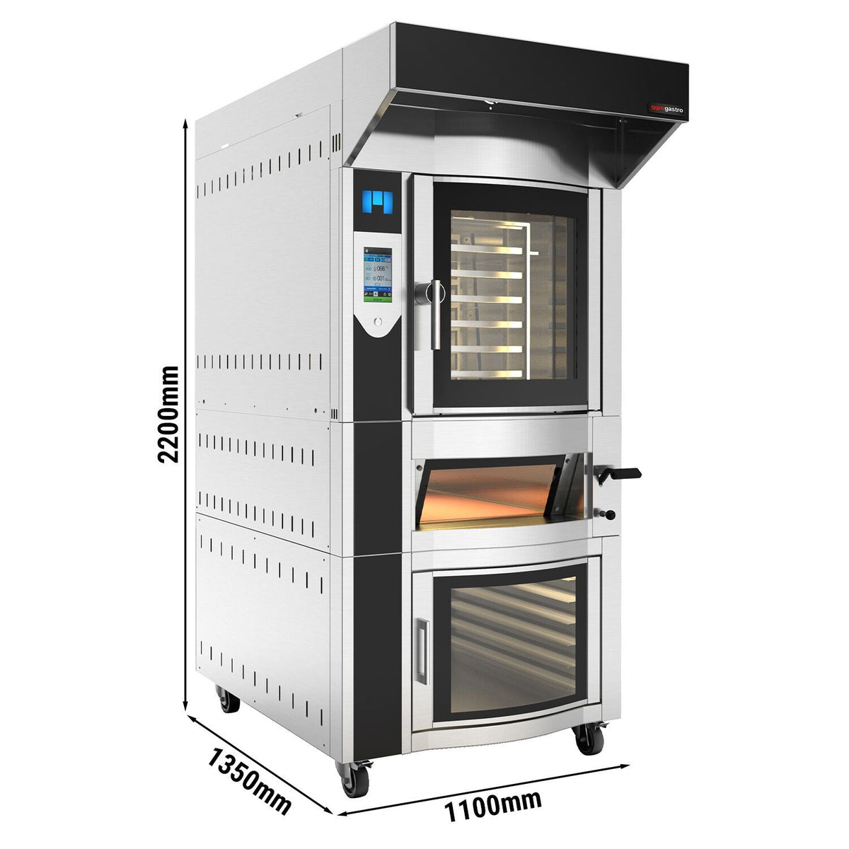 Commercial Rotary Bakery Convection Oven with Prover 996x1561x2240mm